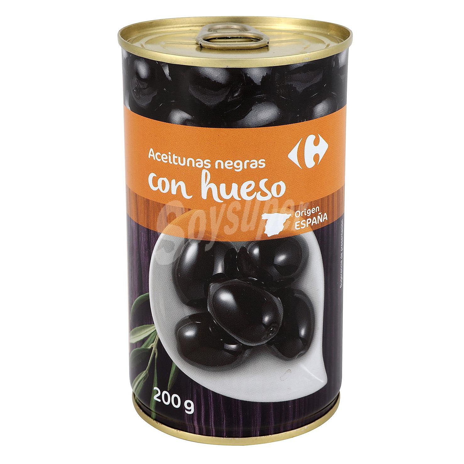 Aceitunas negras Cacereñas con hueso Carrefour