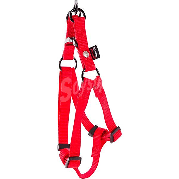 Arnés para perros color rojo medidas 1 cm-25-35cm