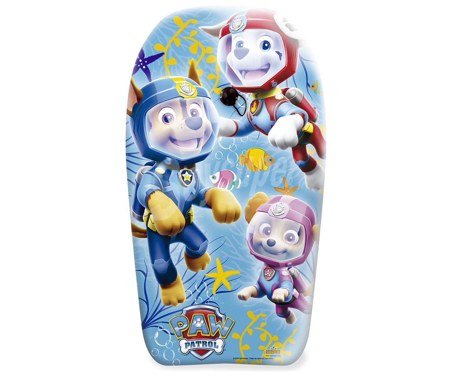 Tabla de bodyboard Paw Patrol de 84 centímetros, diseño de los personajes