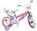 Bicicleta infantil de 16" (40,64cm) con cesta, portamuñecas y guardabarros, color rosa y blanco, Fantasy Walk toimsa.