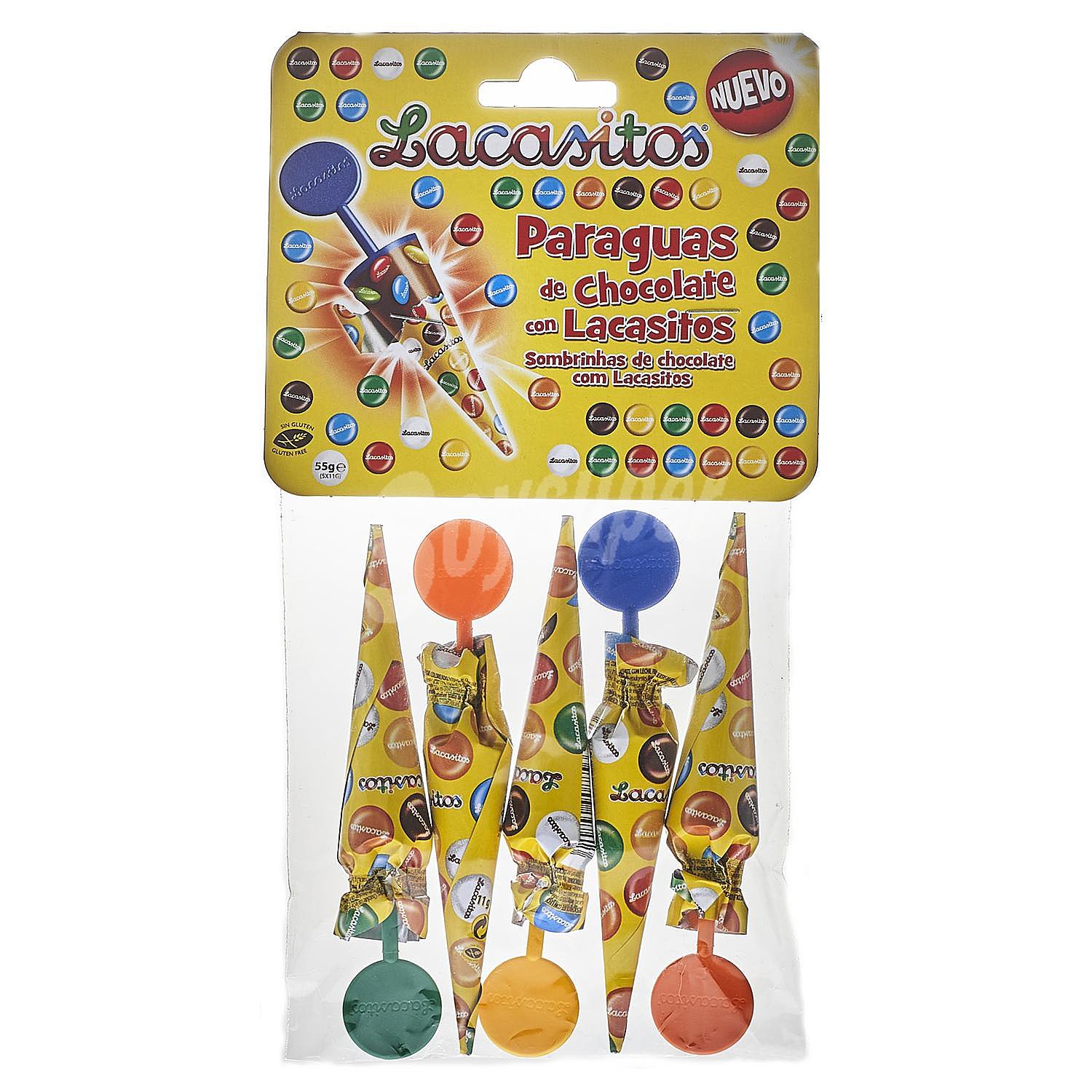 Paraguas chocolate Lacasitos