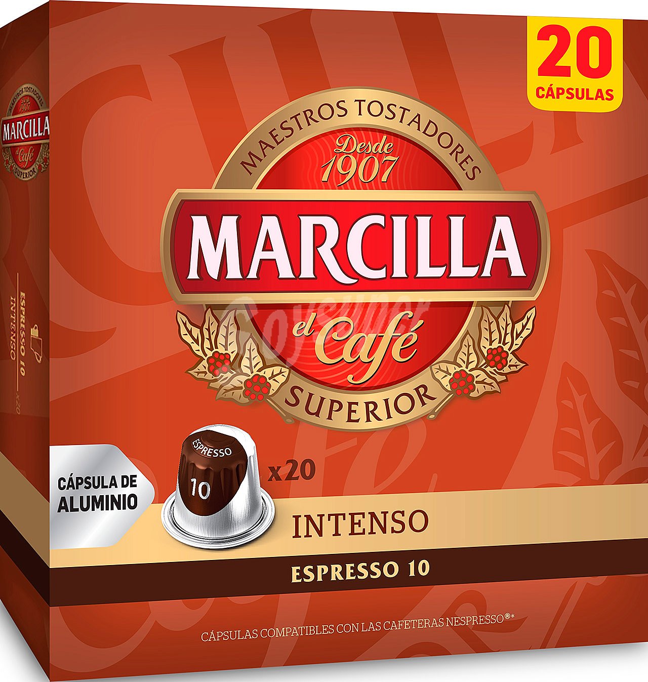 Cápsulas café marcilla intenso