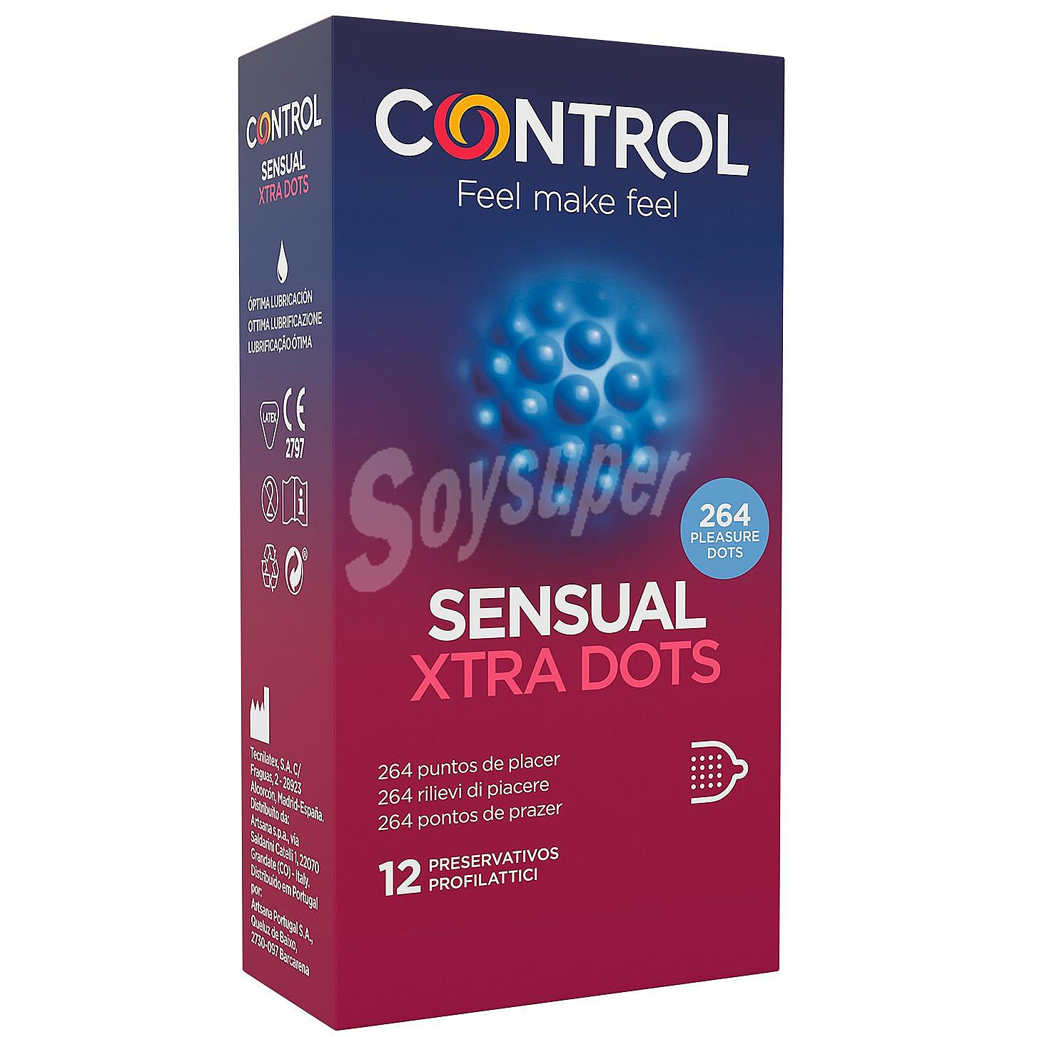 Preservativos sensual xtra dots