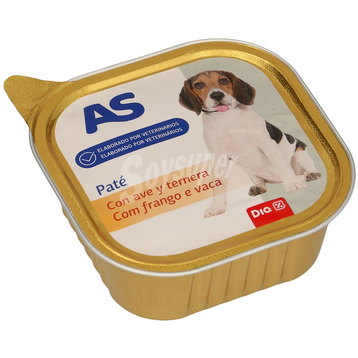 Paté para perros rico en ave y con ternera As