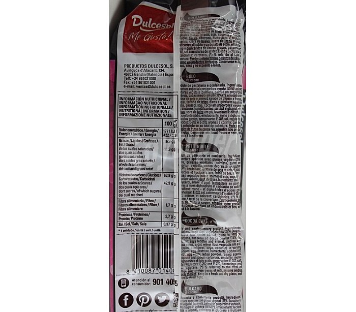 Dulcesol Búlgaros de cacao dulcesol