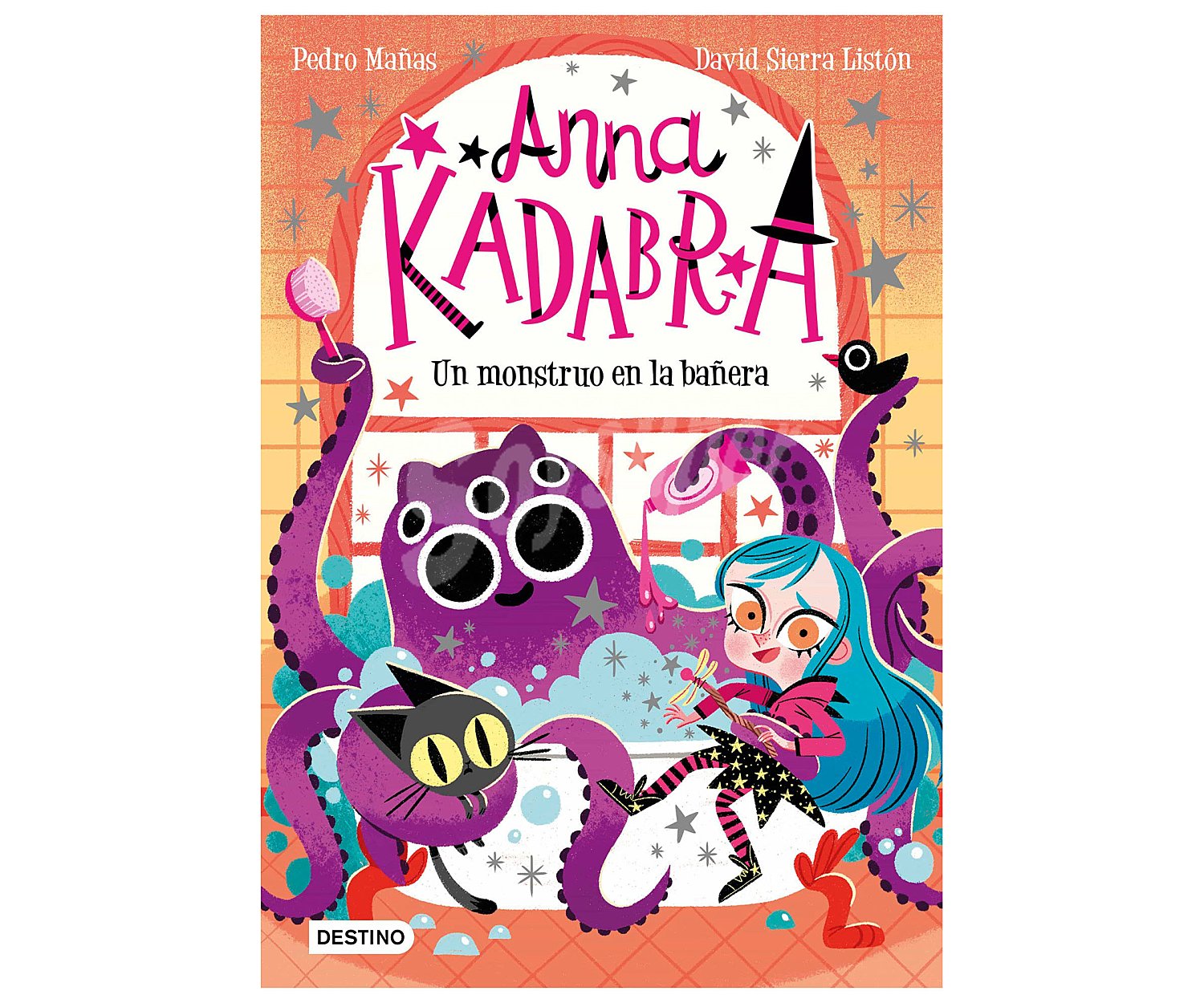 Anna Kadabra 3, Un monstruo en la bañera, pedro mañas. Género: infantil. Editorial Destino.