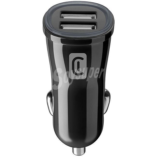 Cargador coche 2 usb 10w negro