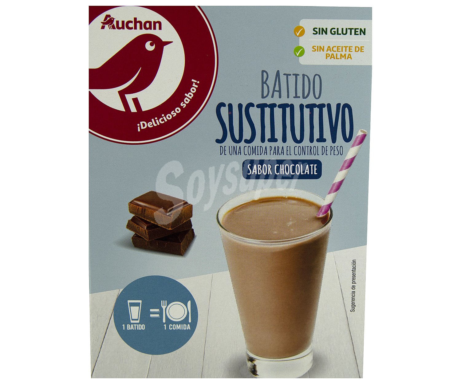 Batido sustitutivo de una comida para el control del peso, sabor chocolate