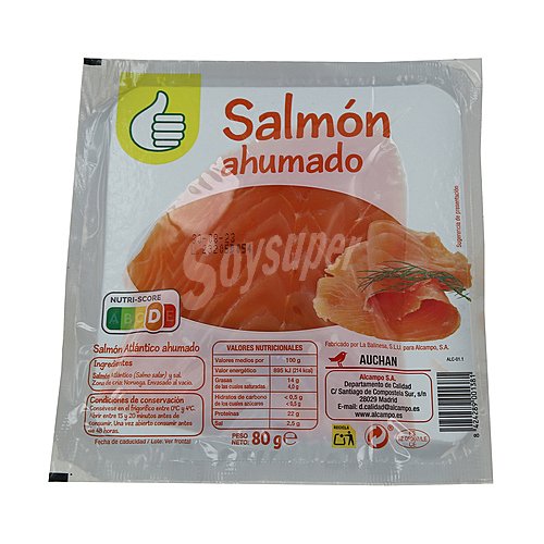 Producto económico alcampo Salmón ahumado producto económico alcampo