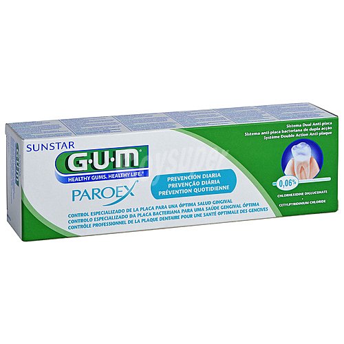 GUM Pasta de dientes de prevención diaria y protectora de las encías sensibles GUM Paroex