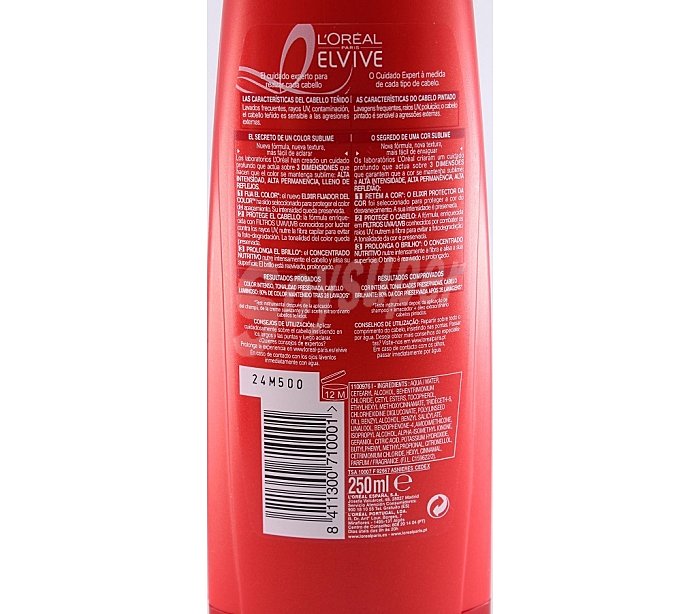 Crema suavizante cabello color nutrifiltro (botella roja)