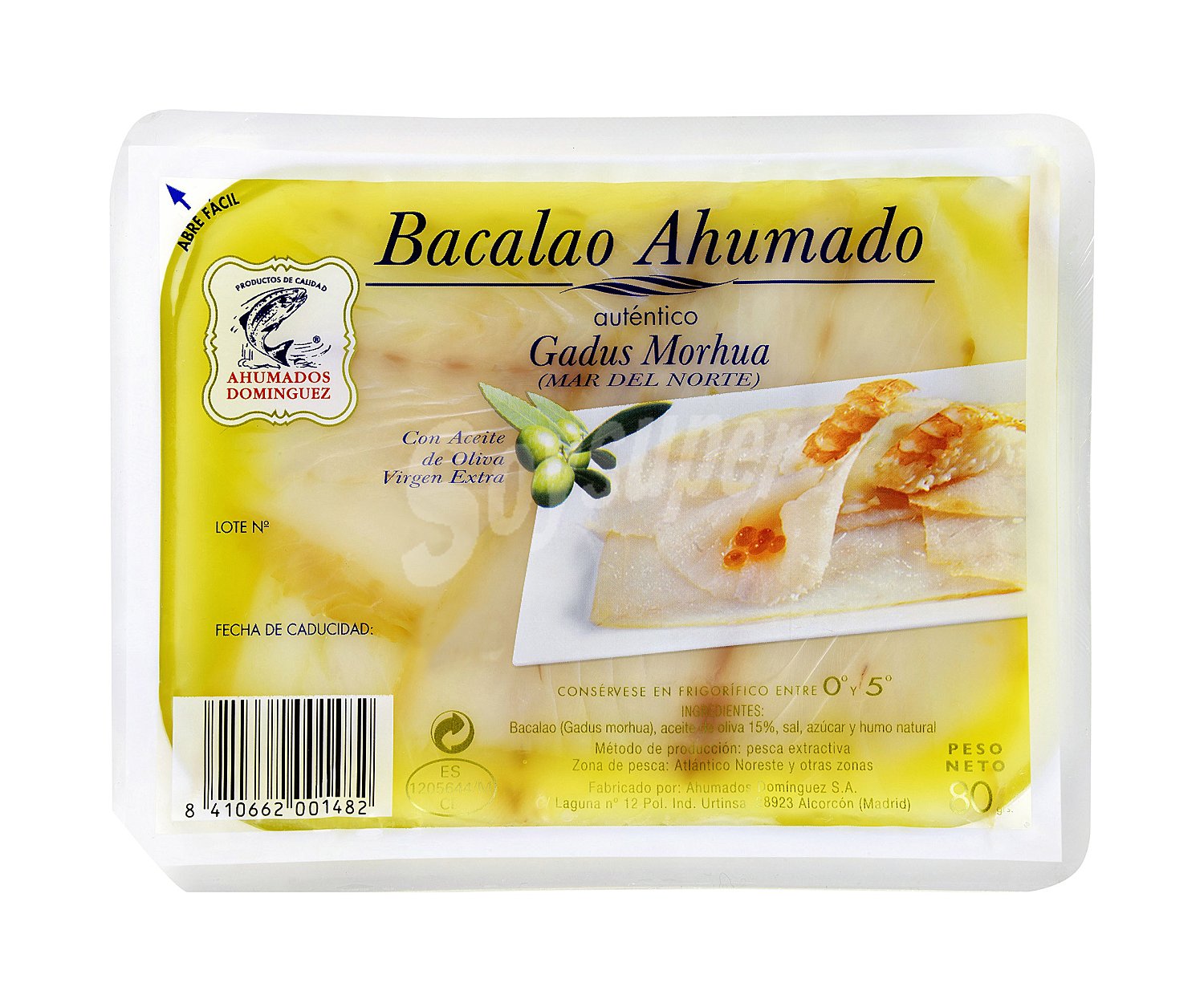 Bacalao ahumado con aceite de oliva virgen extra