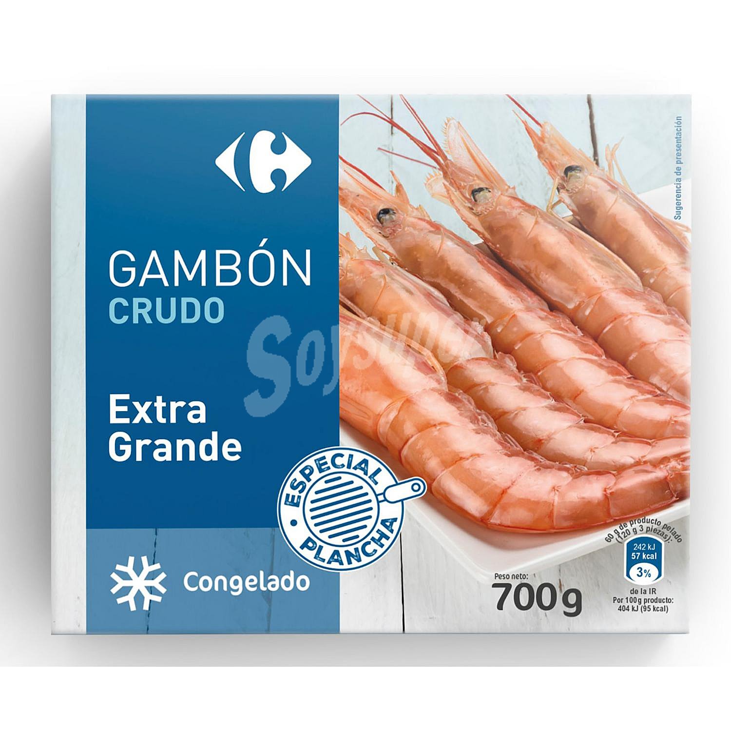 Gambón extra grande crudo Carrefour