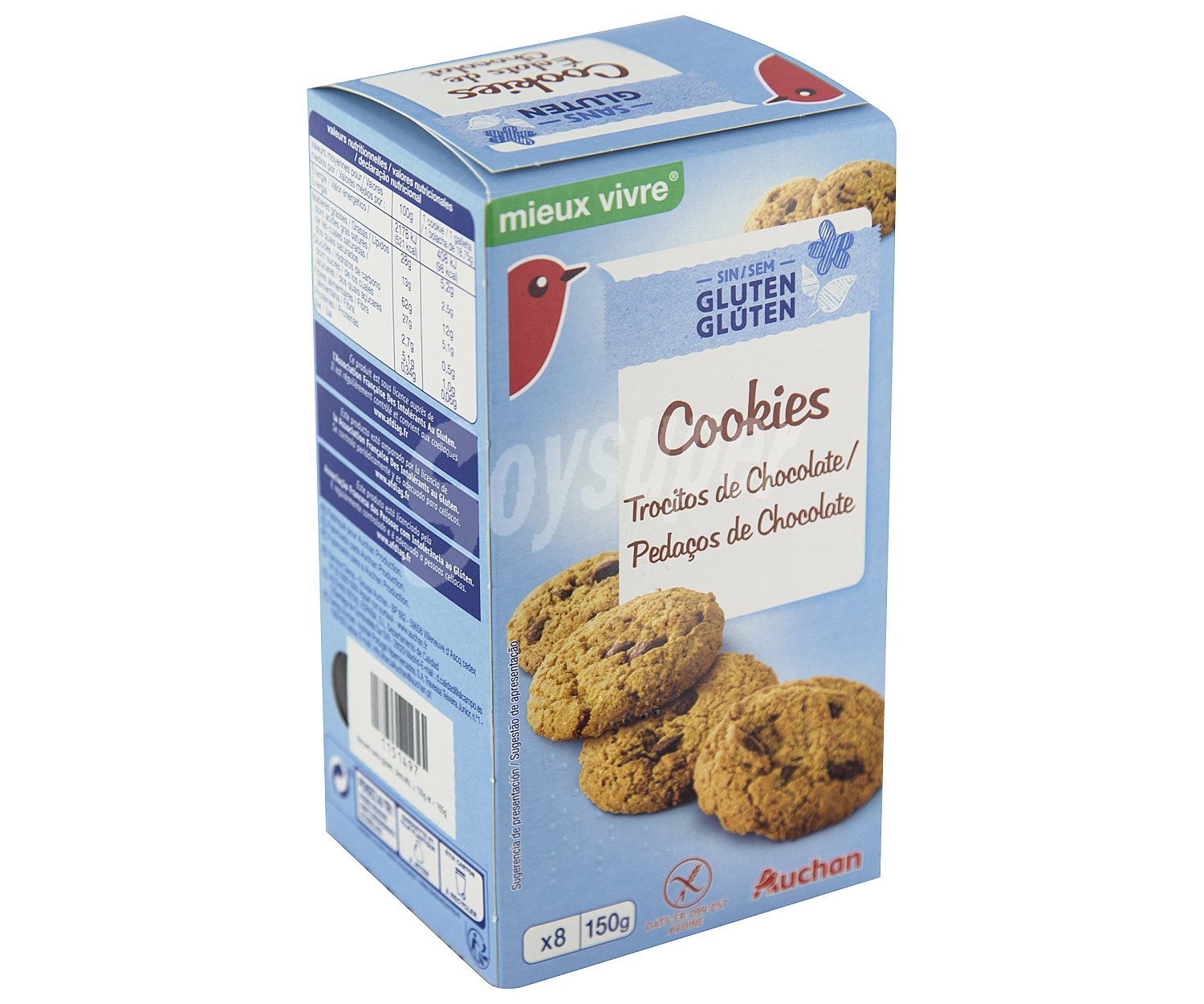 Cookies trocitos de chocolate sin gluten