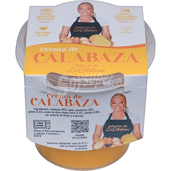 Crema de calabaza 100% vegano sin gluten