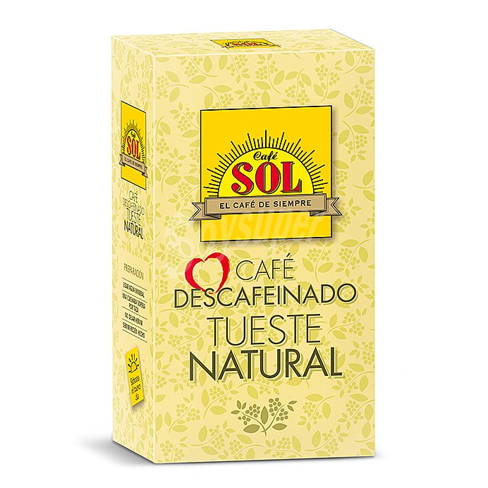 Café descafeinado molido natural