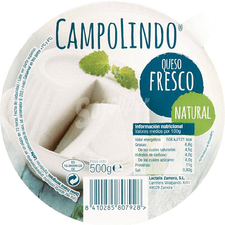 Queso fresco natural Campolindo