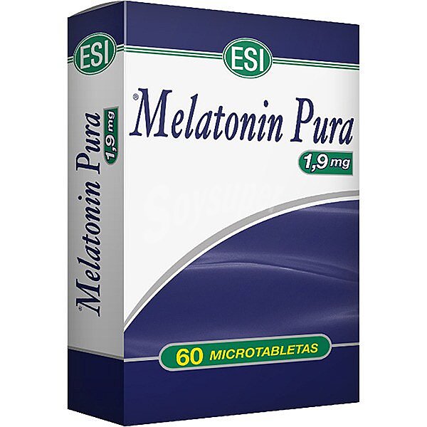 Melatonin Pura favorece el reposo fisiologico y regula el ritmo sueño-vigilia caja 60 tabletas