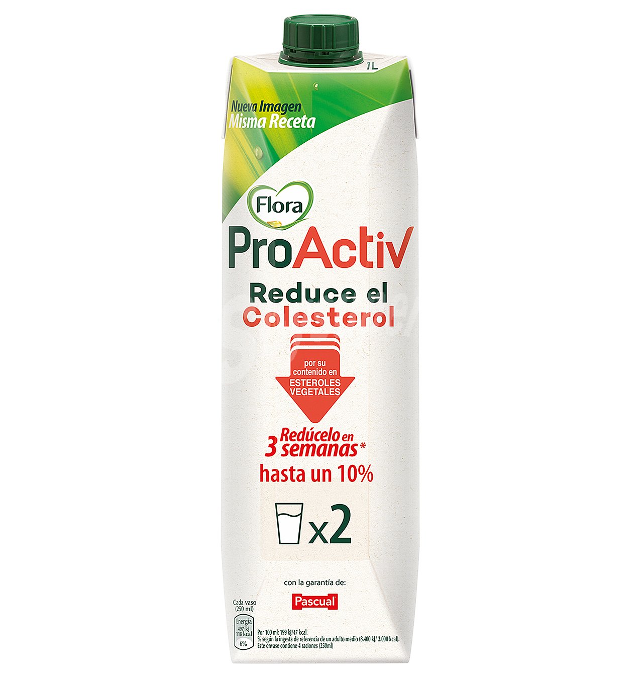 Pro-activ Semi bebida láctea elaborada con leche desnatada Sin Gluten con esteroles vegetales añadidos