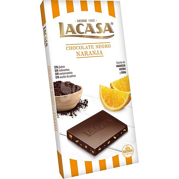 Chocolate negro con naranja