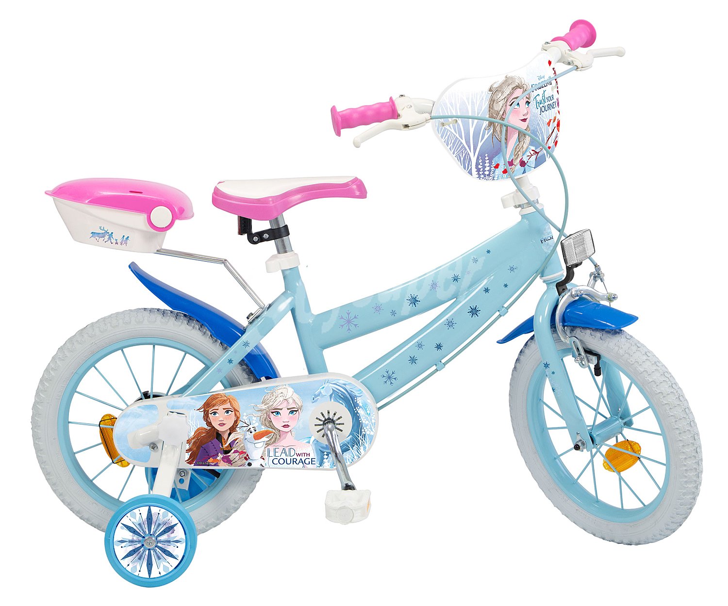 Bicicleta infantil con ruedines de la película Frozen, con ruedas de 35cm. (14''). disney