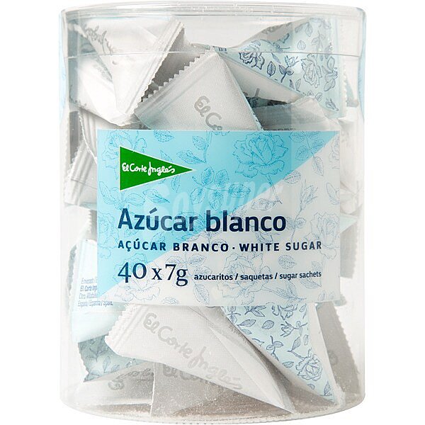 azúcar blanco en sobres