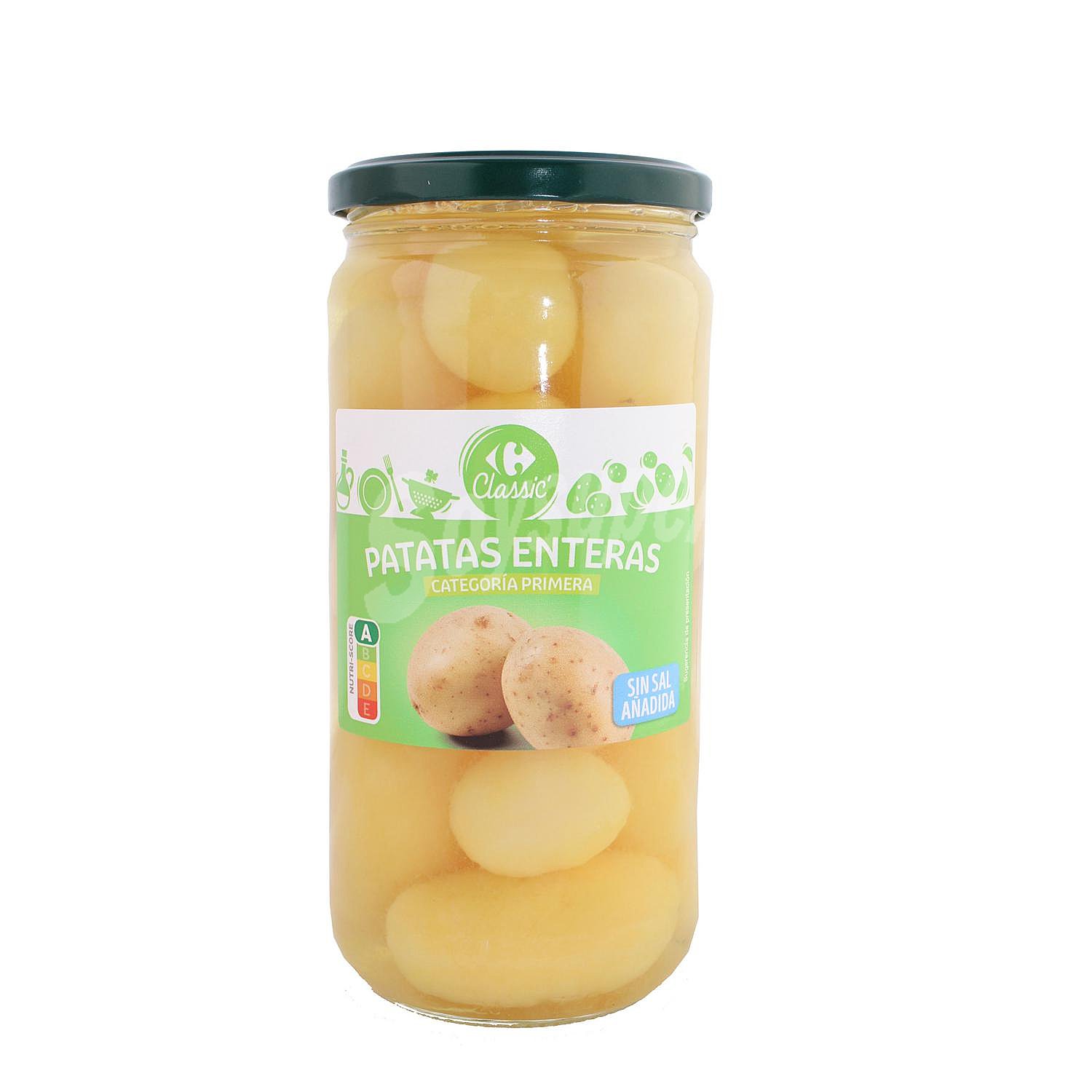 Patatas enteras sin sal añadida Classic Carrefour