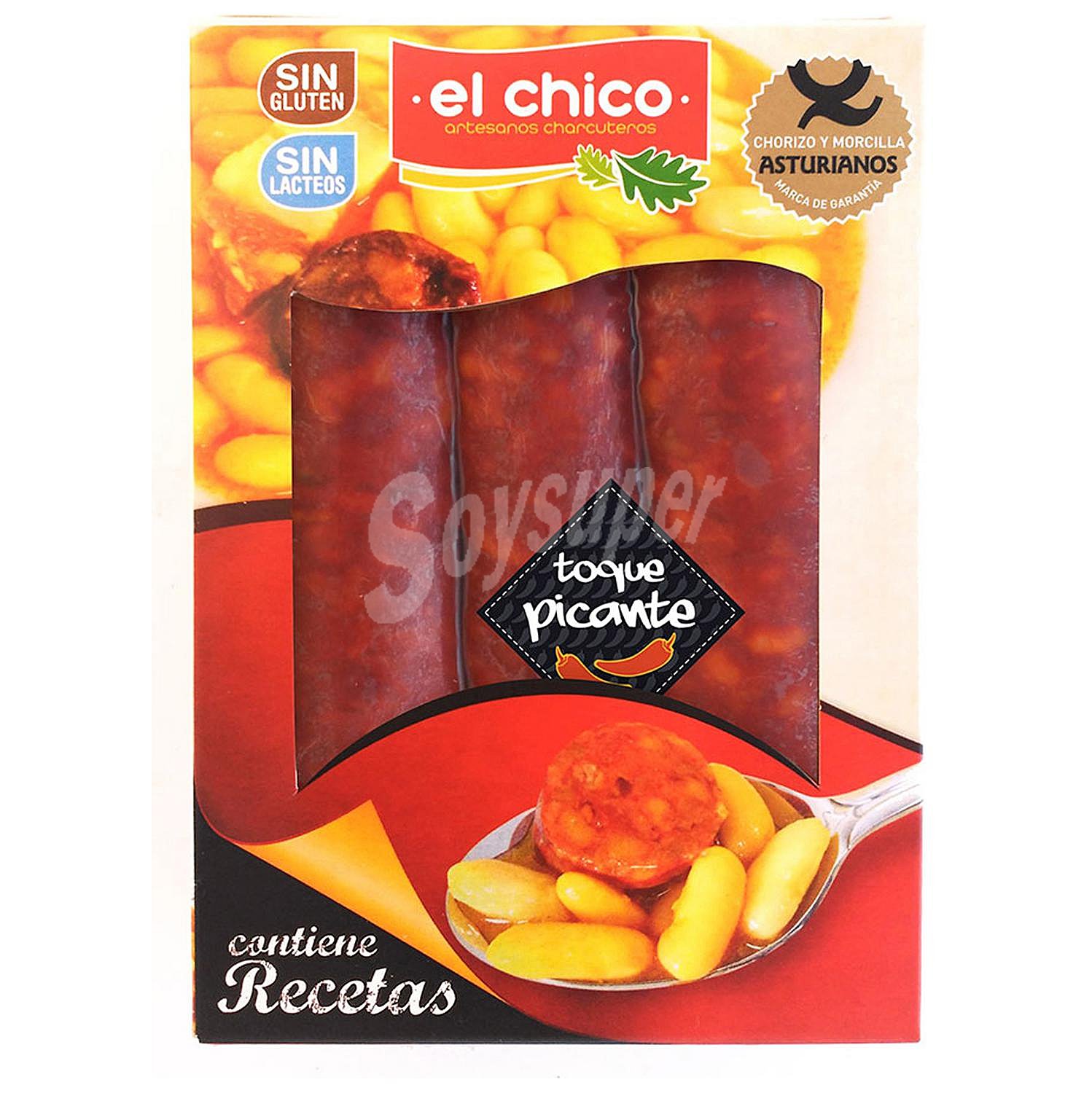 Chorizo asturianos toque picante sin gluten sin lactosa