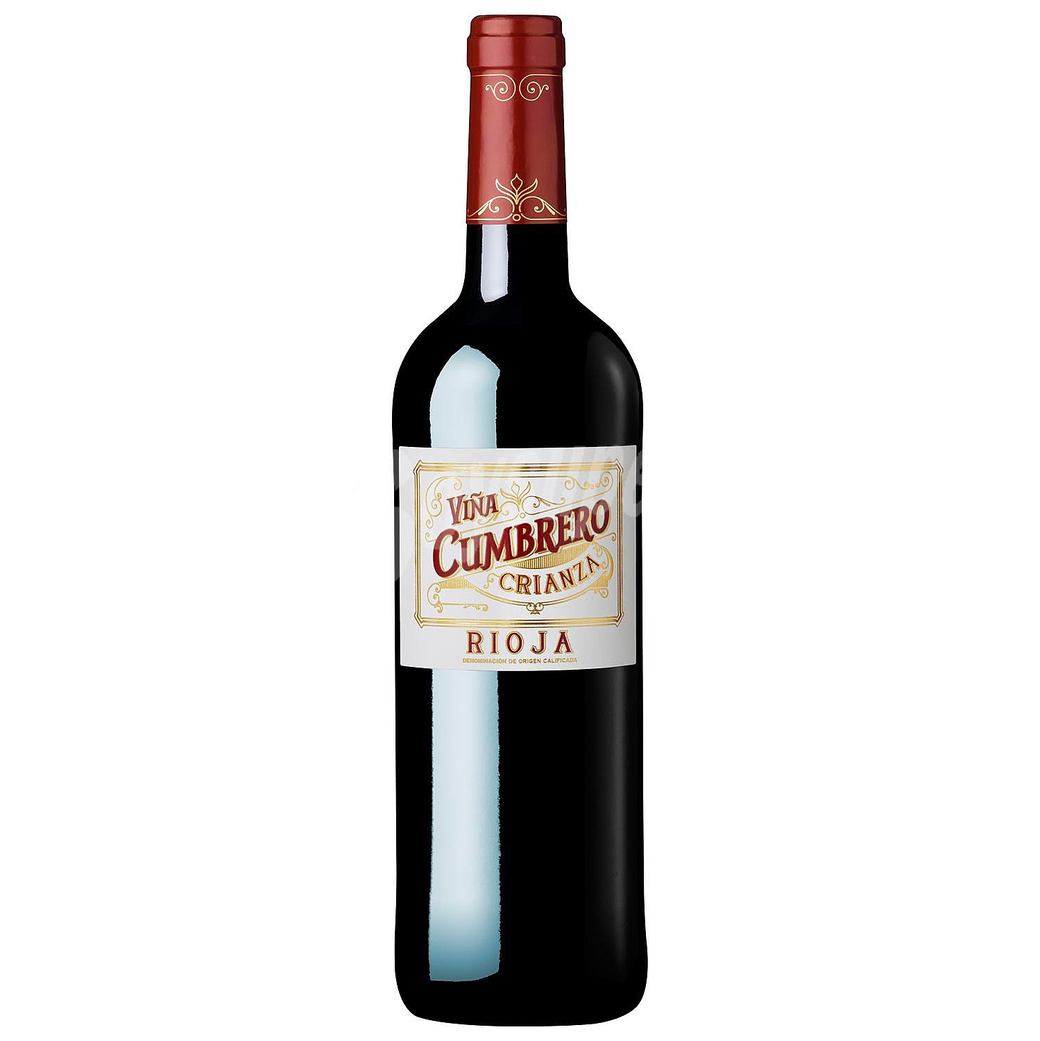 Vino tinto crianza con denominación de origen Rioja