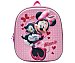 Mochila preescolar con relieve 3D color rosa, minnie.