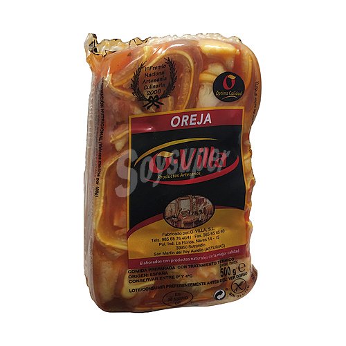 Ovilla Oreja de cerdo guisada de forma tradicional, sin gluten ovilla