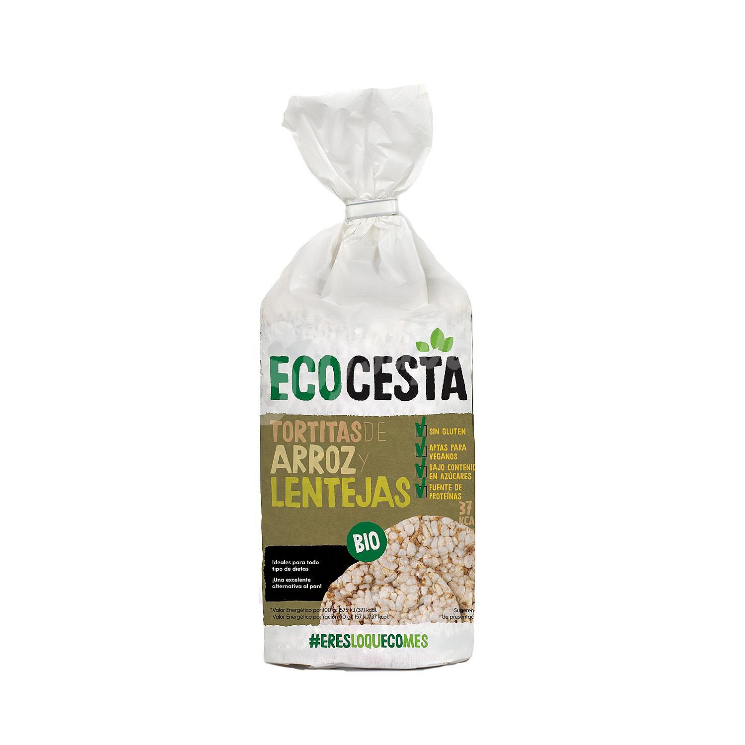 Tortitas de arroz y lentejas ecológicas ecocesta sin gluten