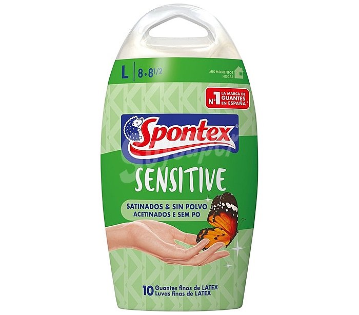 Spontex Guantes de látex, extra sensitive talla grande 8-8 1/2 spontex