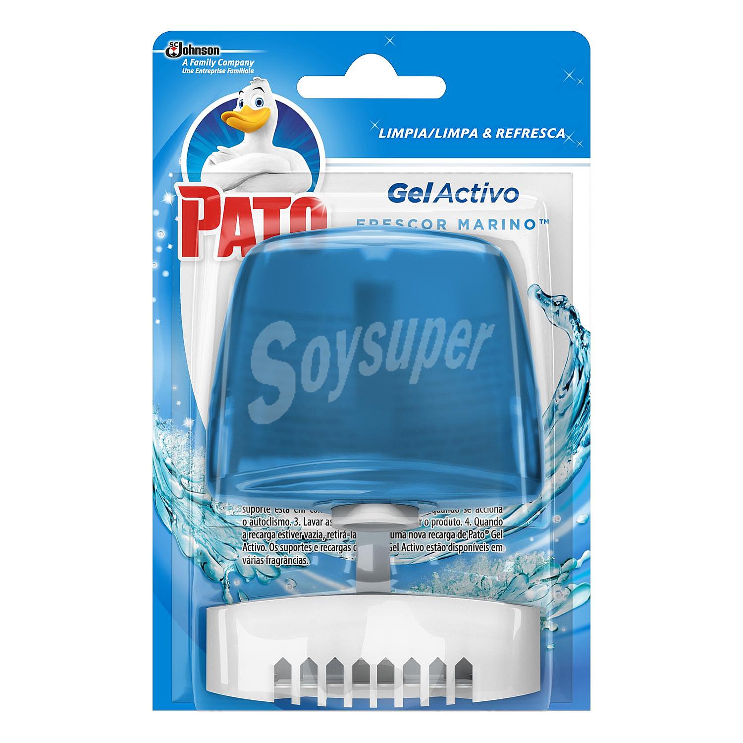 Colgador de WC gel azul