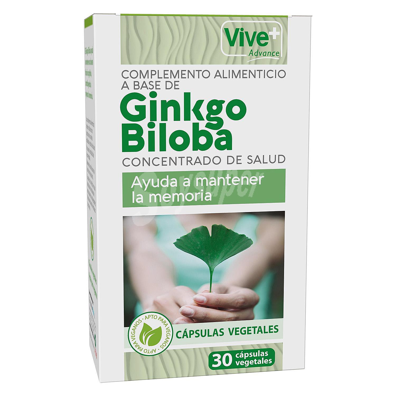 Complemento alimenticio Ginkgo biloba en cápsulas Vive Plus