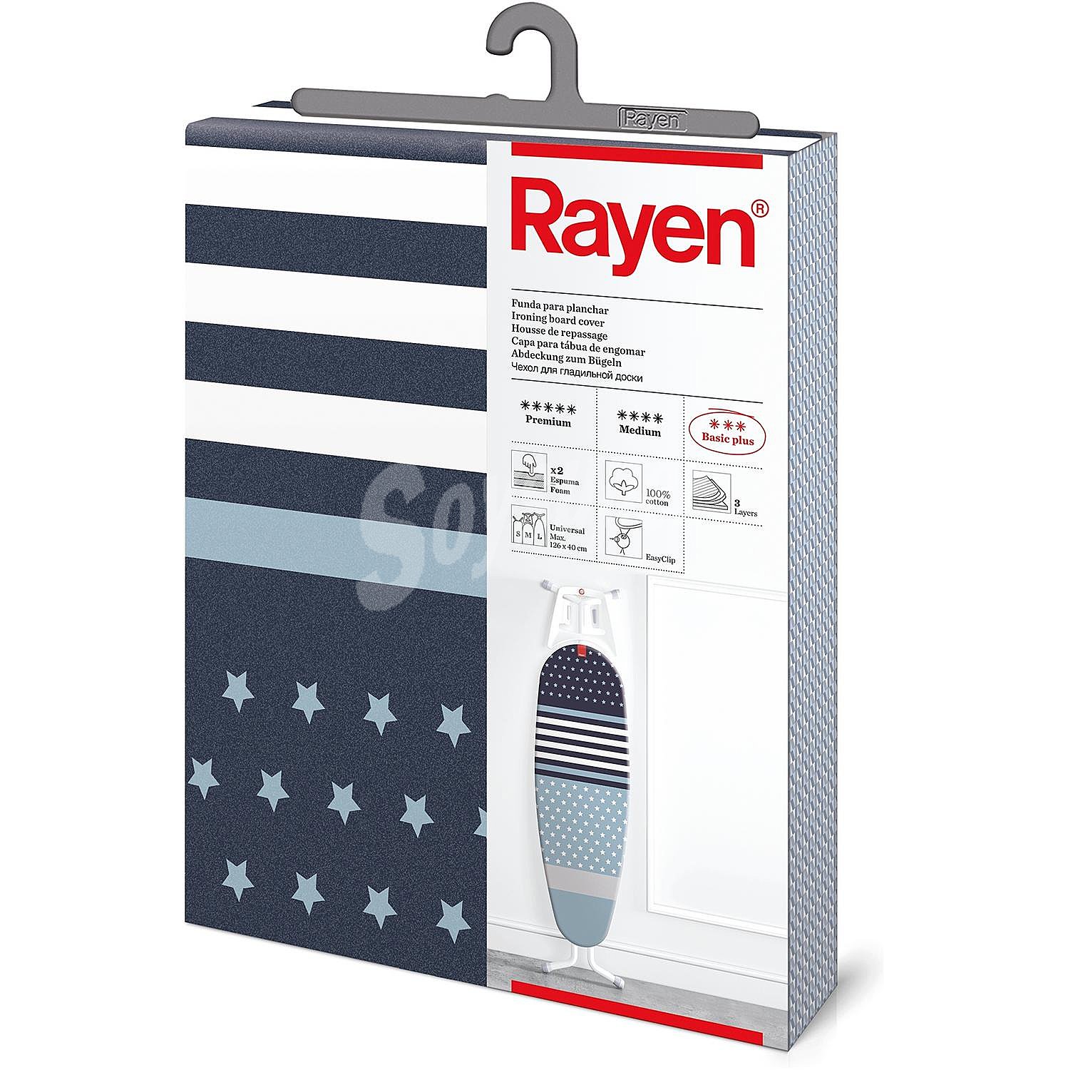 Funda Planchar rayen Basic Plus 126x40 cm - Estampado