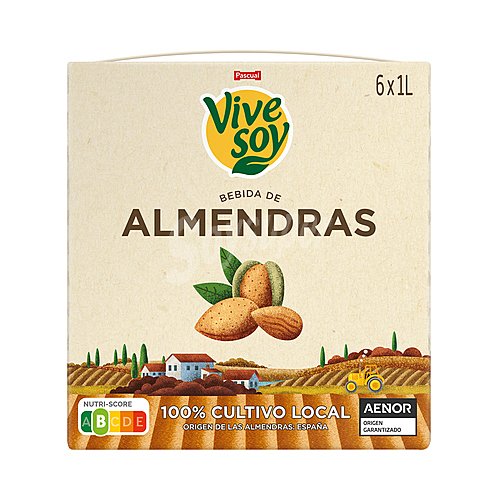 Vivesoy Bebida de almendras de cultivo 100% local vivesoy de Pascual