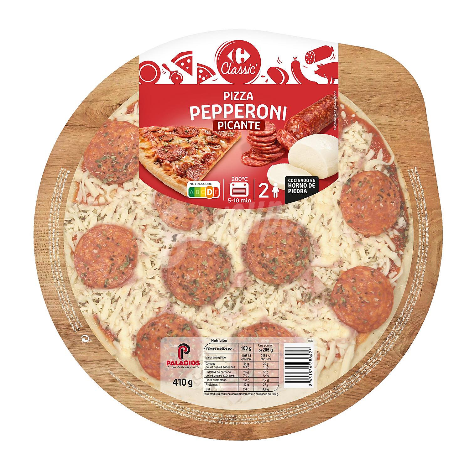 Pizza de pepperoni Carrefour Classic'