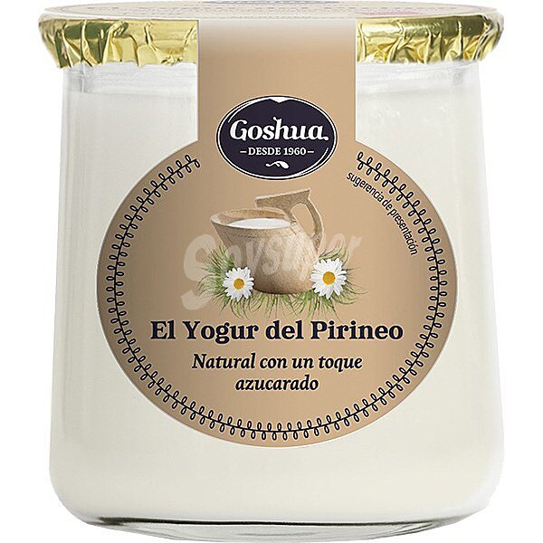 Yogur del Pirineo natural con un toque de azúcar