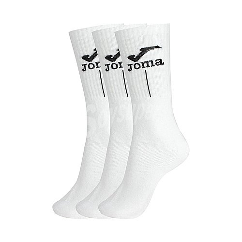 Pares de calcetines deportivos de rizo joma, color blanco, talla 43/46