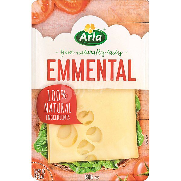 Queso en lonchas emmental Arla