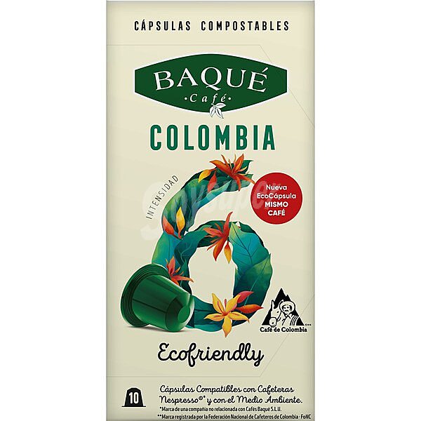 Café Colombia compatible Nespresso baqué