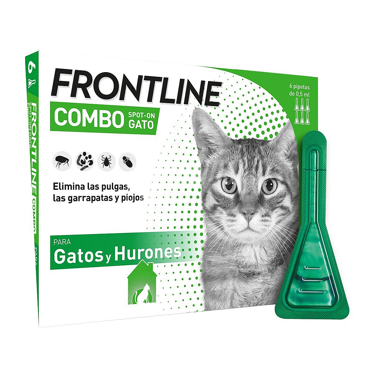 Combo pipetas antiparasitarias para gatos caja 6 ampollas