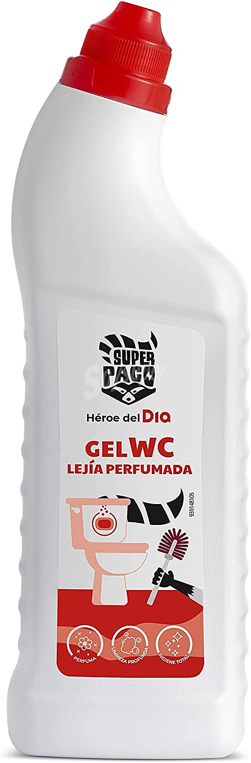 Gel limpiador wc lejía perfumada Super Paco