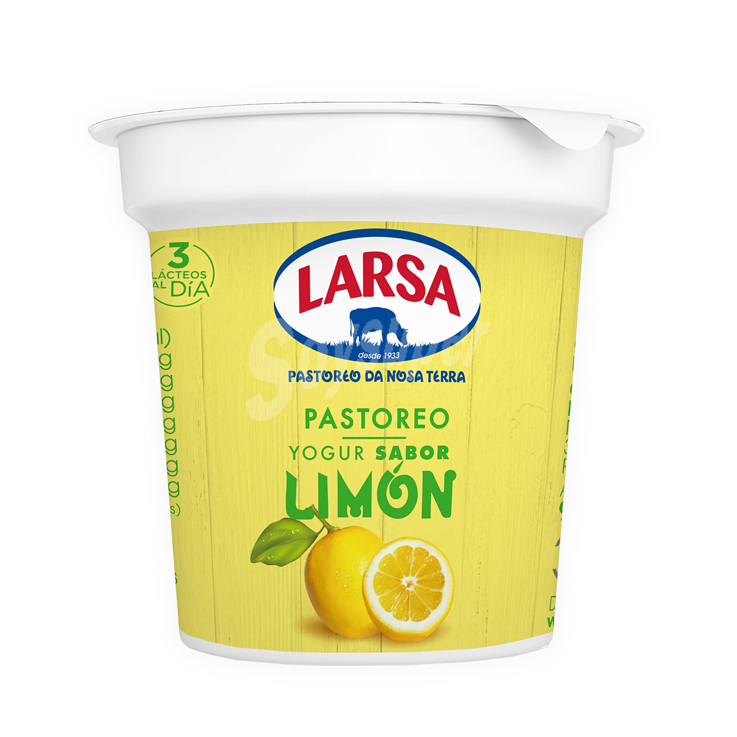 Yogur con sabor a limón, elaborado con leche gallega 100%