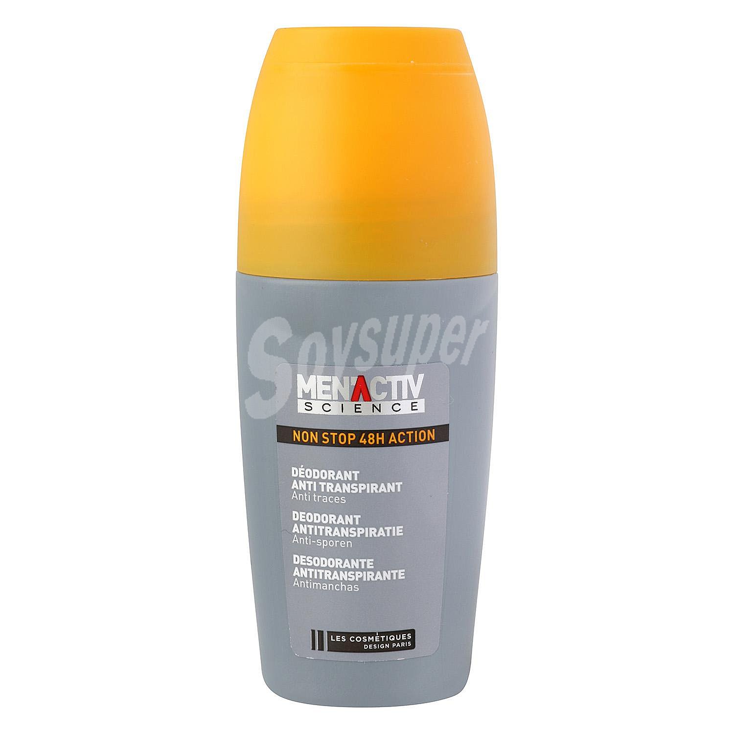 Desodorante roll-on antitranspirante antimanchas men'activ Science