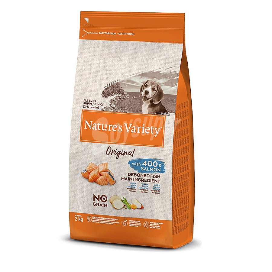 Original pienso para perros cachorros con salmón No Grain