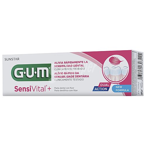 GUM Pasta de dientes con acción revitalizante de las encias GUM Sensivital+