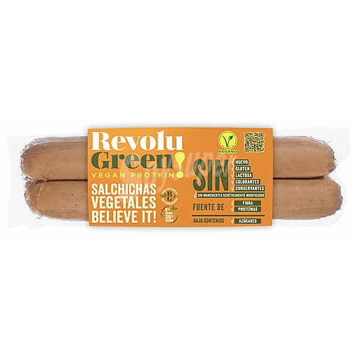 Revolu green! Salchichas vegetales a base de proteina vegetal revolu green!