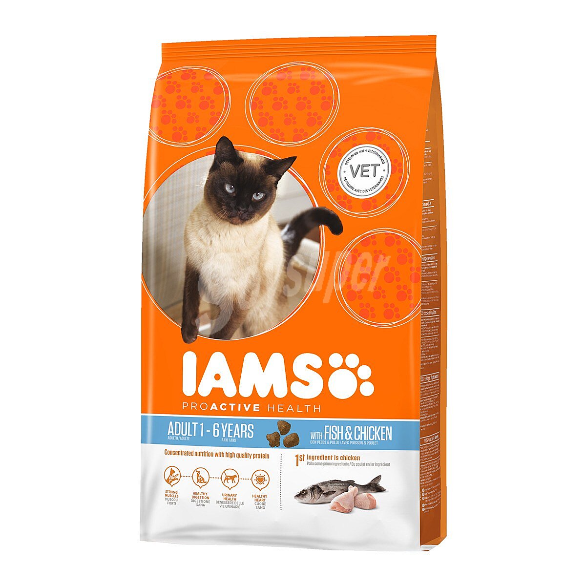 Pienso para gatos adultos proactive health con pescado azul y pollo